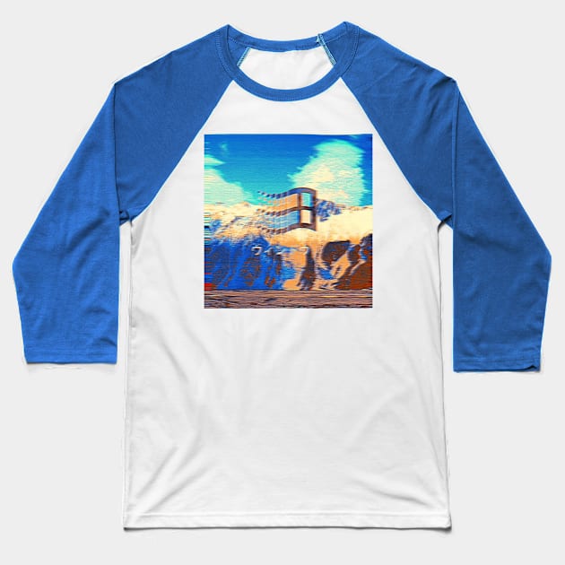 f r i d a y  v i b e s  V H S Baseball T-Shirt by lofi_retrowave